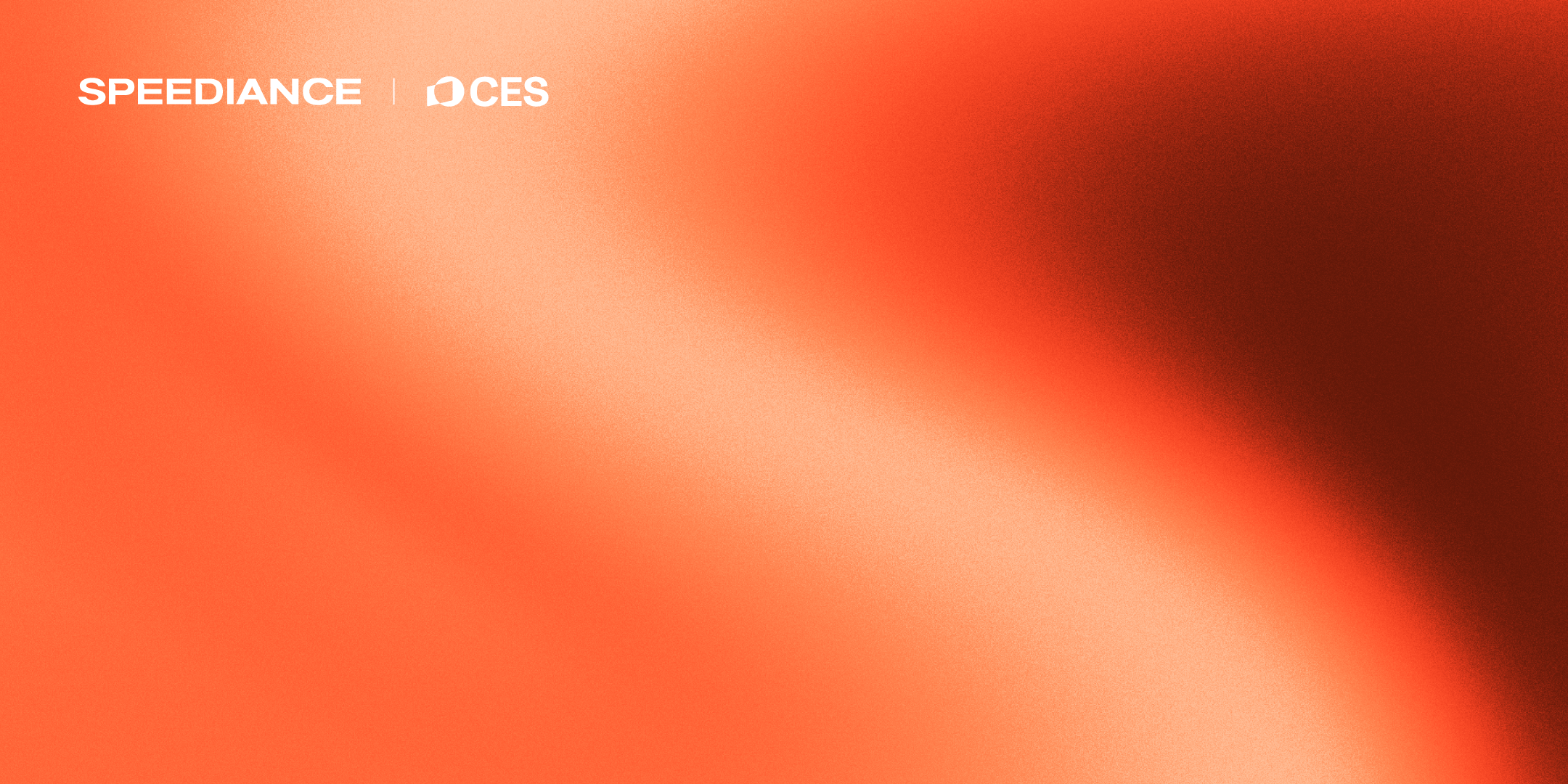 Gradient background with 'Speediance' and 'CES' logos