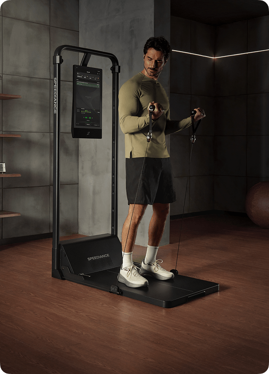 Person using a WODPRO fitness machine in a home setting