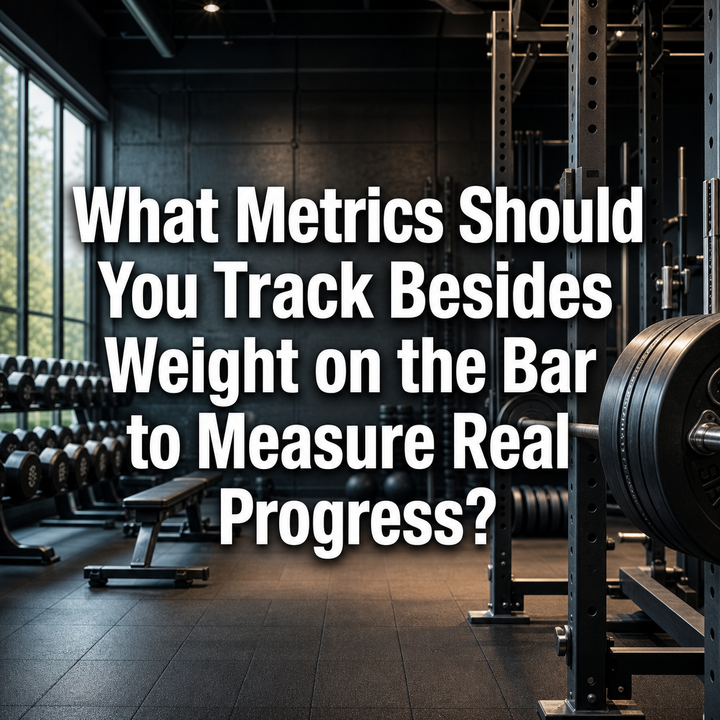Gym interior with weights and text: What Metrics Should You Track Besides Weight on the Bar to Measure Real Progress?