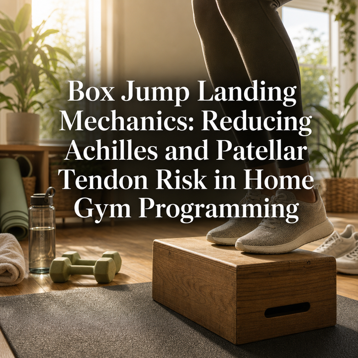 Box jump landing mechanics for reducing Achilles and patellar tendon risk in home gym programming