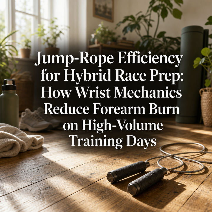 Jump rope efficiency through wrist mechanics to reduce forearm burn during hybrid race training