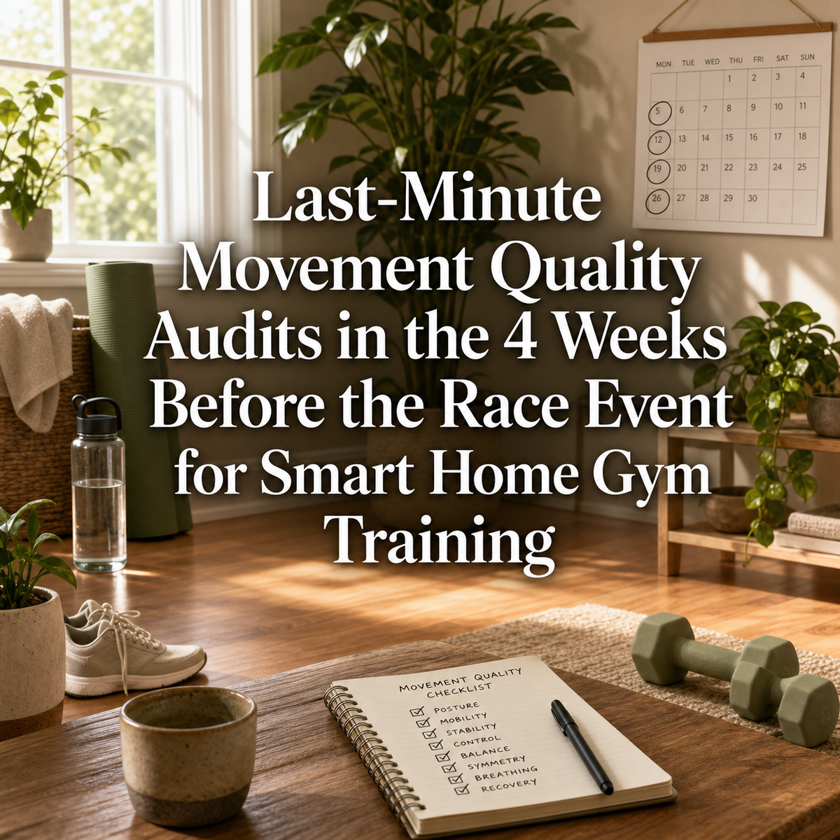 Last-minute movement quality audit checklist for home gym athletes in the four weeks before race day