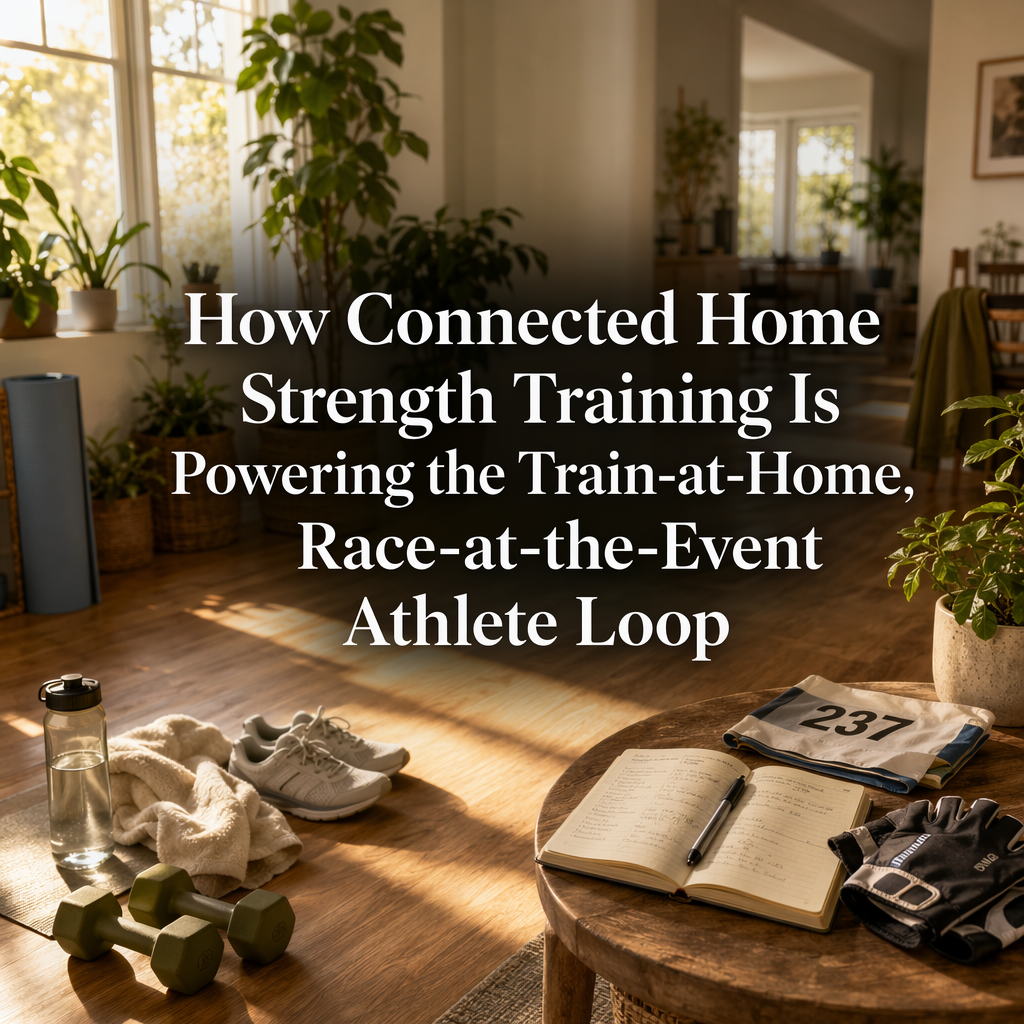 Train at home and race at events — the connected athlete loop combining indoor strength training and outdoor cycling