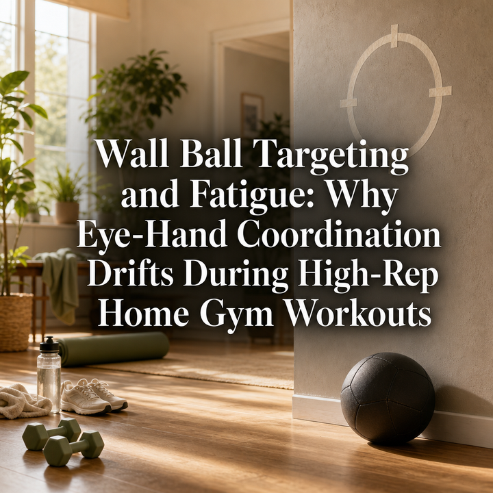 Wall ball targeting accuracy drifts under fatigue during high-rep home gym workouts