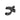 Black metal clamp on a white background