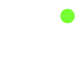 Single green circle on a white background