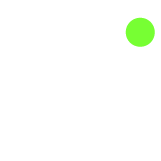 Single green circle on a white background