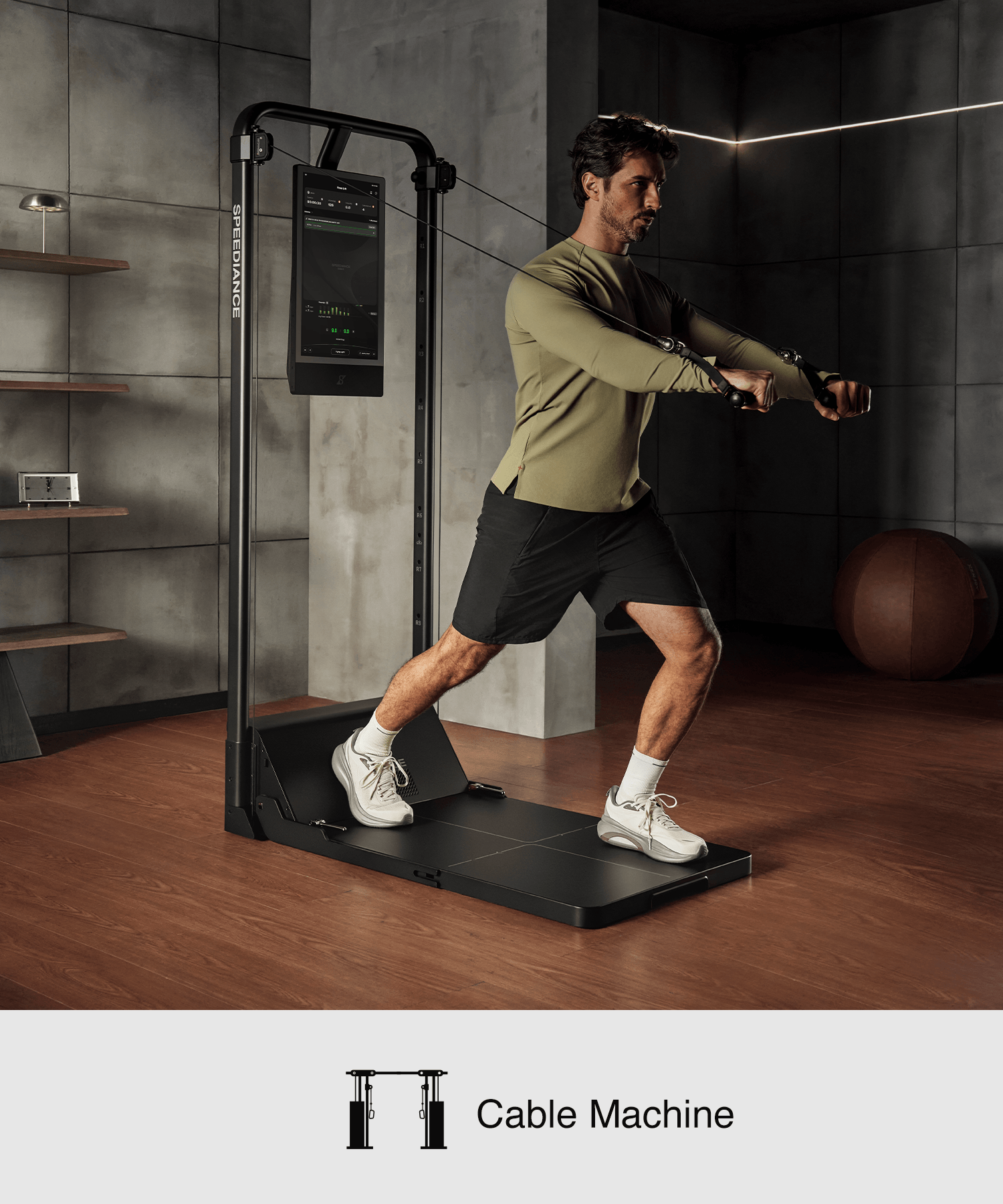 Gym Monster 2 usado como máquina de cables