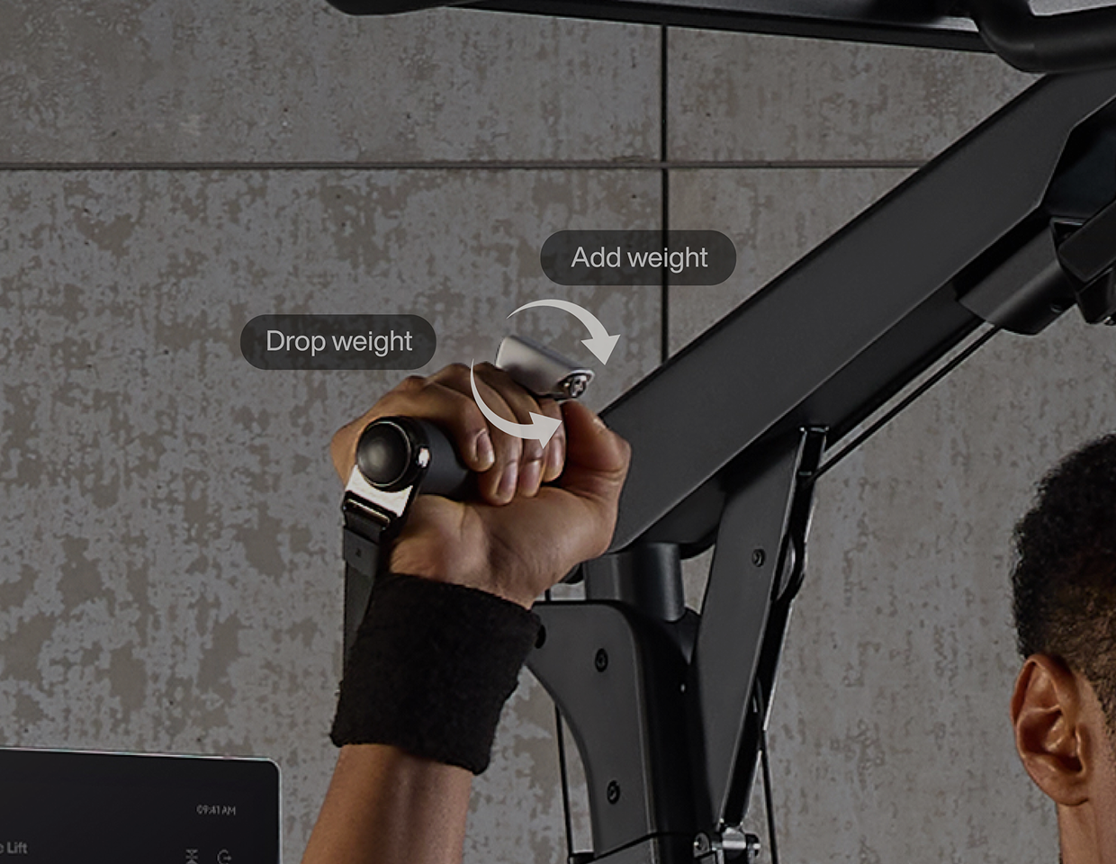 Athlete using Gym Nano cable range