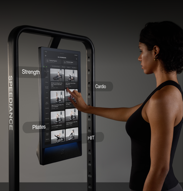 Fitness courses on touchscreen