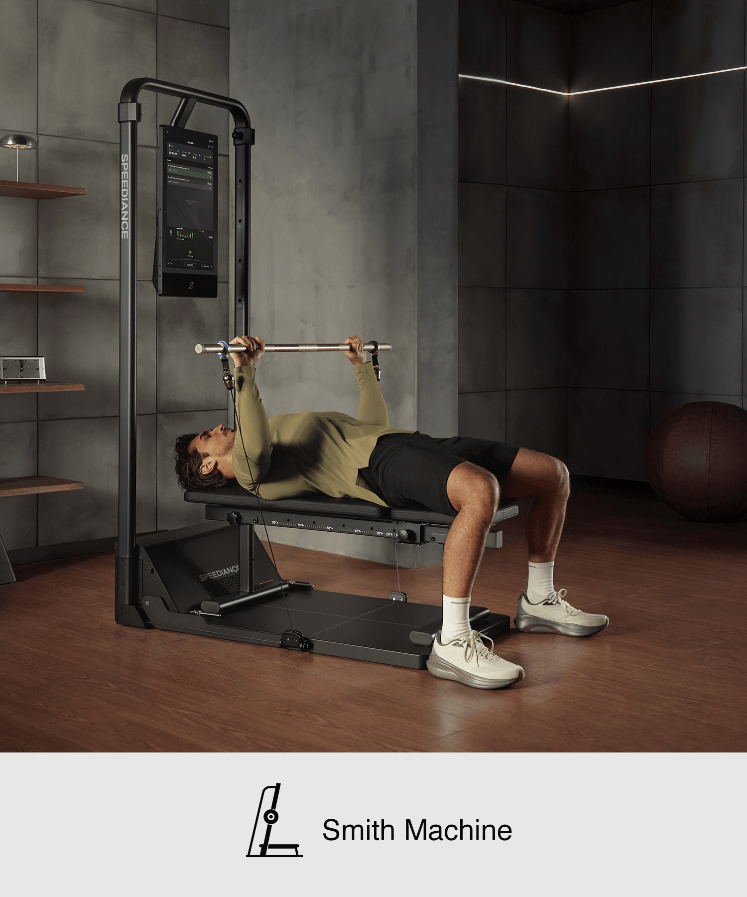 Gym Monster 2 usado como máquina Smith