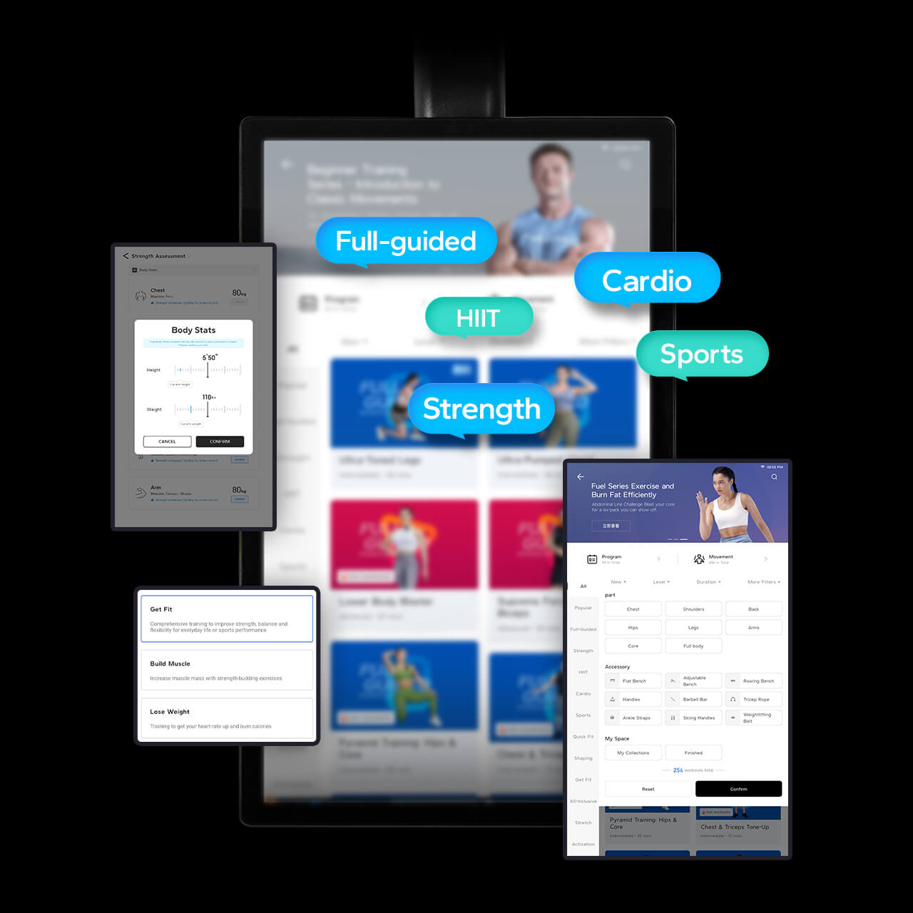The UI system of Speediance products